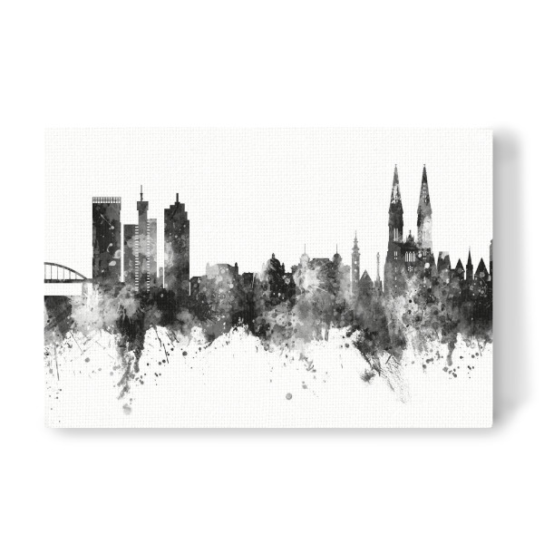 Leinwandbild "Zagreb Croatia Skyline Black" artboxONE - Städte,Schwarzweiß