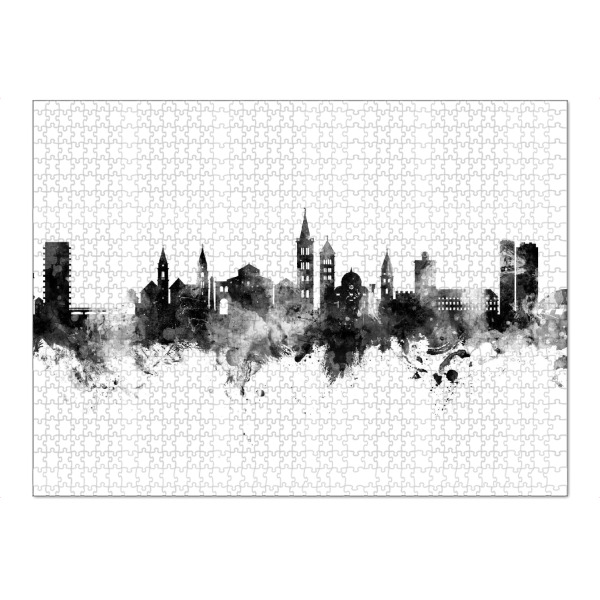 Puzzle Ravensburger "Zadar Croatia Skyline Black" artboxONE - Städte,Schwarzweiß