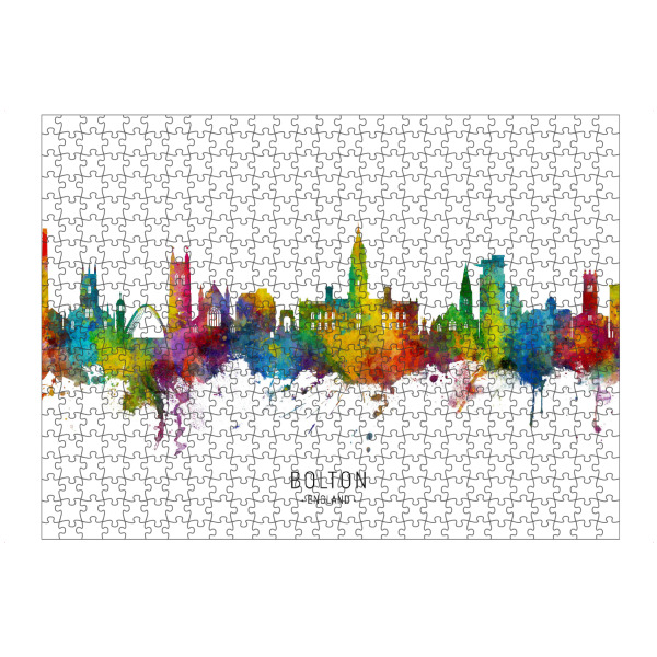 artboxONE Puzzle "Bolton England Skyline txt" artboxONE - Städte