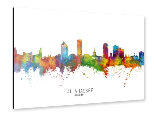 Alu-Dibond "Tallahassee Florida Skyline txt" 30x20 cm artboxONE