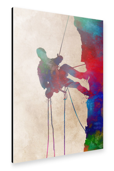 Alu-Dibond "Climbing sport art" 30x20 cm artboxONE