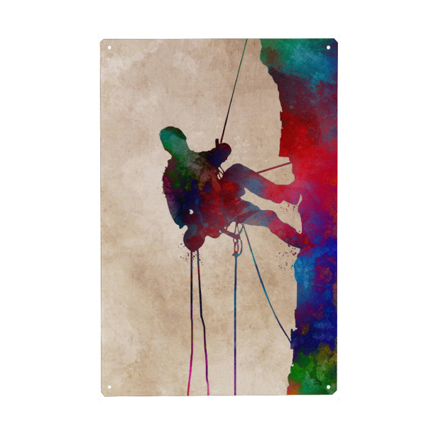 Metall Poster "Climbing sport art" artboxONE - Sport,Sport / Motivation