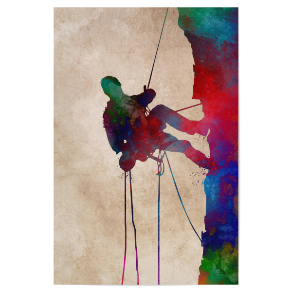Poster 30x20 cm "Climbing sport art" artboxONE - Sport,Sport / Motivation