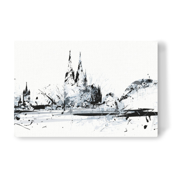 Leinwandbild "Cologne Splash" artboxONE - Städte,Städte / Köln,Abstrakt,Schwarzweiß,Architektur