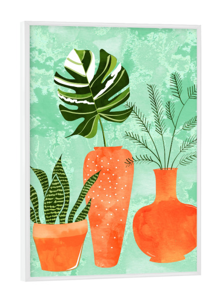 Poster mit weißem Rahmen "Water My Plants" artboxONE - Natur