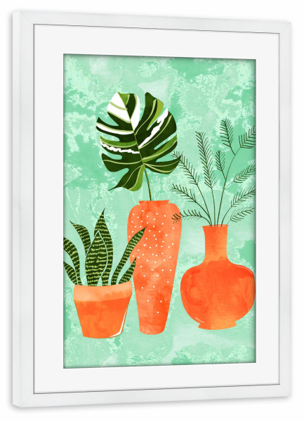 Poster mit Rahmen weiß "Water My Plants" artboxONE - Natur