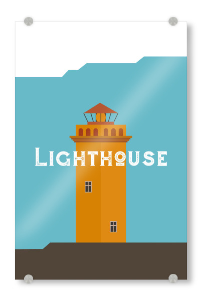 Acrylglasbild "Lighthouse minimal" artboxONE - Architektur