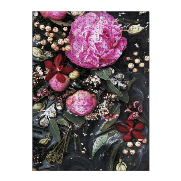 Puzzle Ravensburger "Black Colourful Floral Artwork" artboxONE - Natur,Floral,Abstrakt