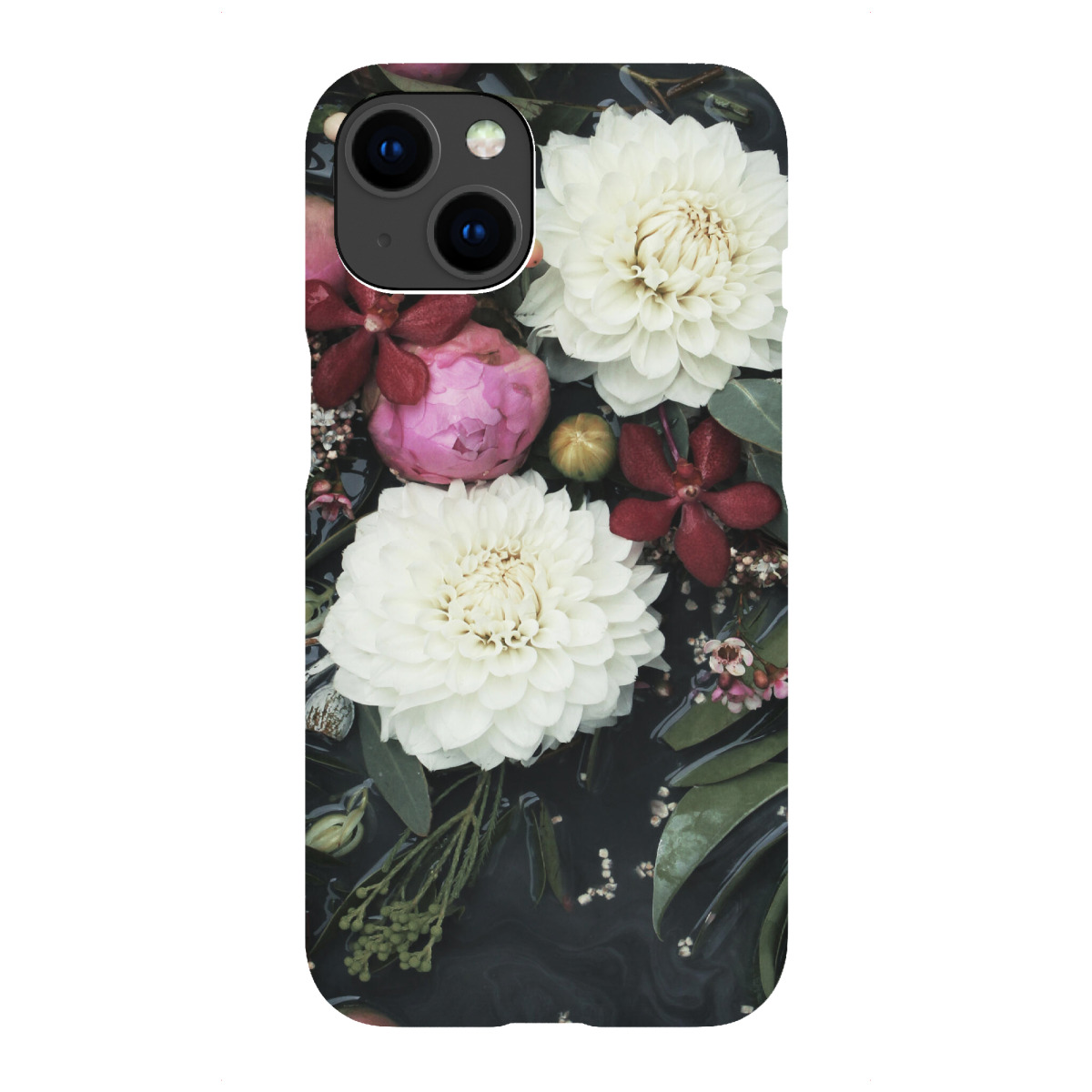 "Black Floral Abstract Artwork"für iPhone - Premium-Case Handyhülle artboxONE