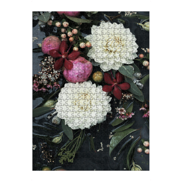 artboxONE Puzzle "Black Floral Abstract Artwork" artboxONE - Natur,Floral,Abstrakt