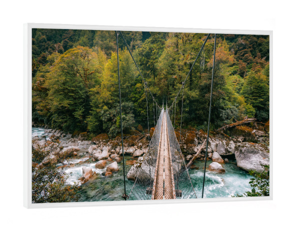Poster mit weißem Rahmen "Fiordlands Neuseeland" artboxONE - Natur,Reise / Länder