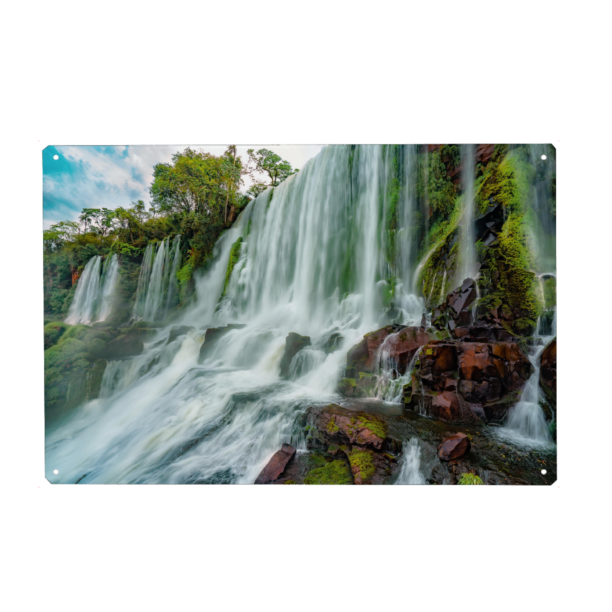 Metall Poster "Iguazú Wasserfall" artboxONE - Natur,Reise / Länder