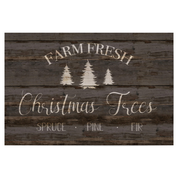 Poster "Farm Fresh Xmas Trees" artboxONE - Typografie,Weihnachten