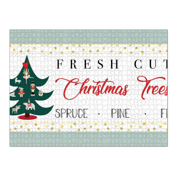 Puzzle Ravensburger "Fresh cut Christmas Trees" artboxONE - Tiere,Weihnachten