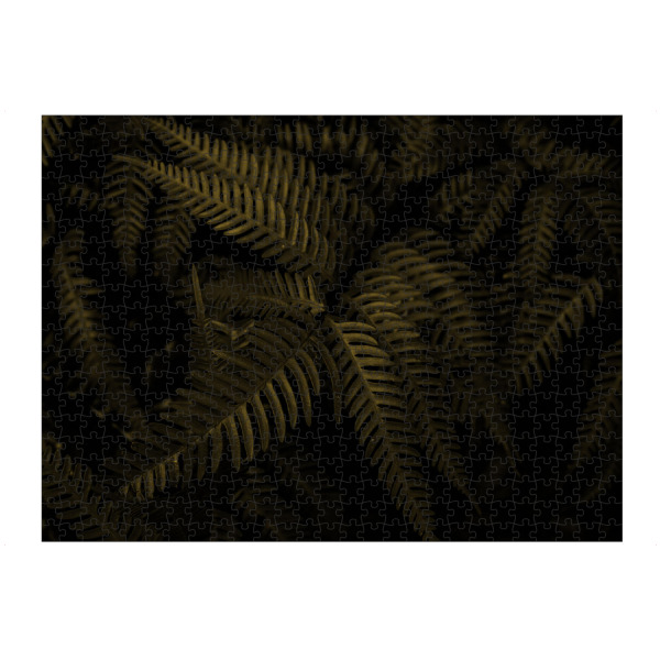 artboxONE Puzzle "Farn gold" artboxONE - Natur,Floral - Farn,Pflanze,Botanischer garten,Botanical,Green,Leaves,Blätter - Bild farn