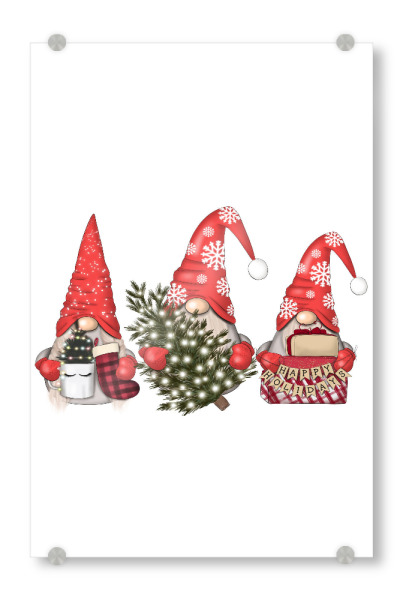 Acrylglasbild "Gnome For Holidays" artboxONE - Für Kinder,Weihnachten,Lustig