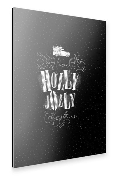 Alu-Dibond "Holly jolly Christmas kreide" 30x20 cm artboxONE