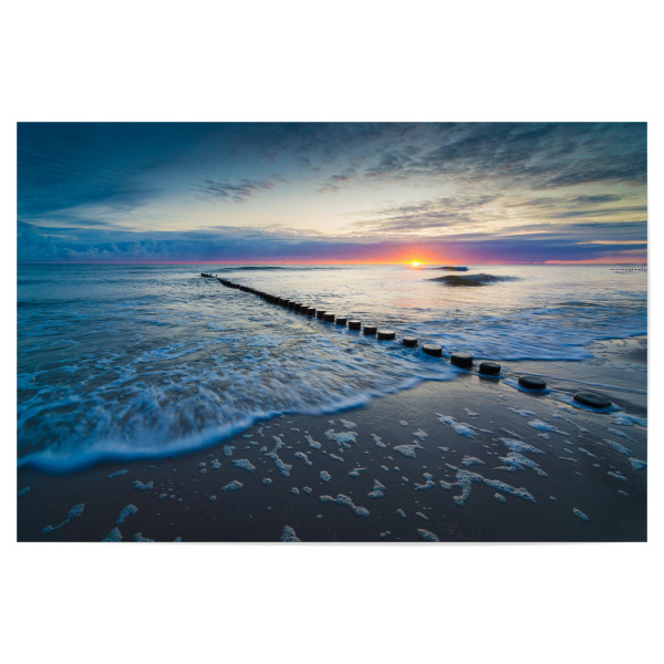 Poster 30x20 cm "Sonnenaufgang am Ostsee Strand" artboxONE - Reise / Strand und Meer