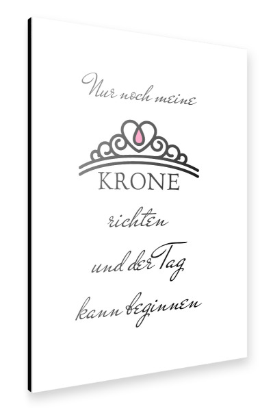 Alu-Dibond "Krone richten" 30x20 cm artboxONE