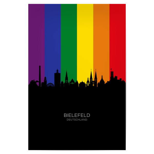 Poster "Bielefeld Germany Skyline Pride" artboxONE - Städte