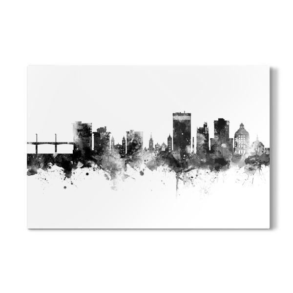 Galerie-Print "Asheville Skyline Black" 30x20 cm artboxONE
