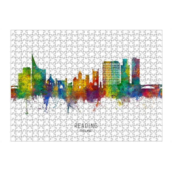 artboxONE Puzzle "Reading England Skyline txt" artboxONE - Städte