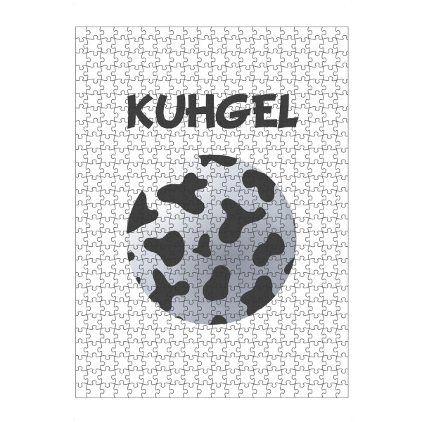artboxONE Puzzle "Kugel mit Kuhmuster" artboxONE - Tiere,Abstrakt,Schwarzweiß,Lustig