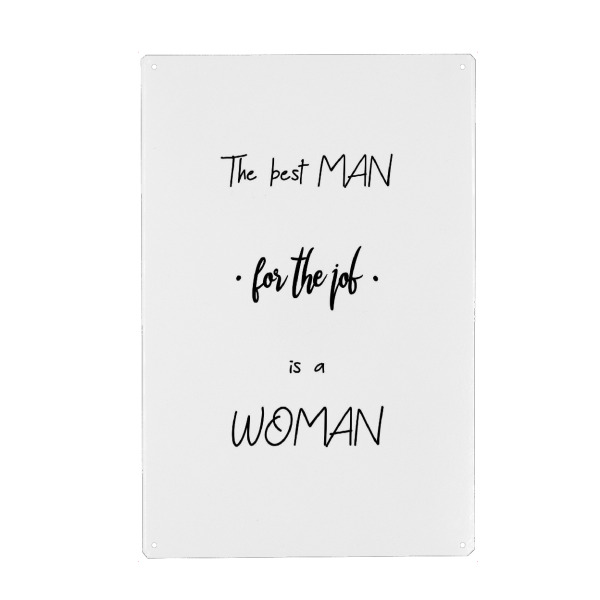 Holzbild "Frauen sind bessere Männer" artboxONE - Typografie,Schwarzweiß - Frau,Mann,Arbeit,Job,Machen,Besser,Typografie,Typography,Typo,Man,Woman