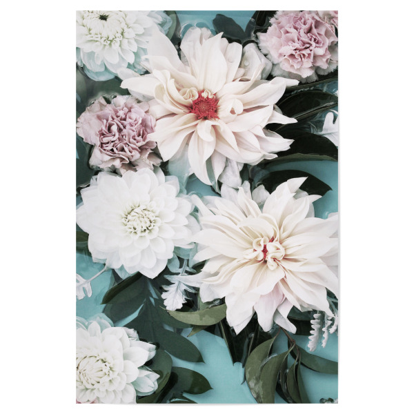 Poster "Abstract Blue Floral Artwork" artboxONE - Natur,Floral,Für Mama