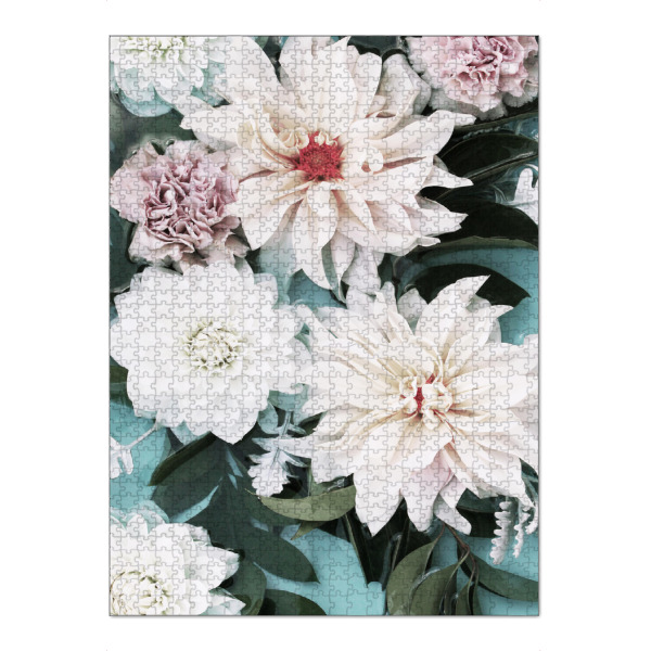 Puzzle Ravensburger "Abstract Blue Floral Artwork" artboxONE - Natur,Floral,Für Mama