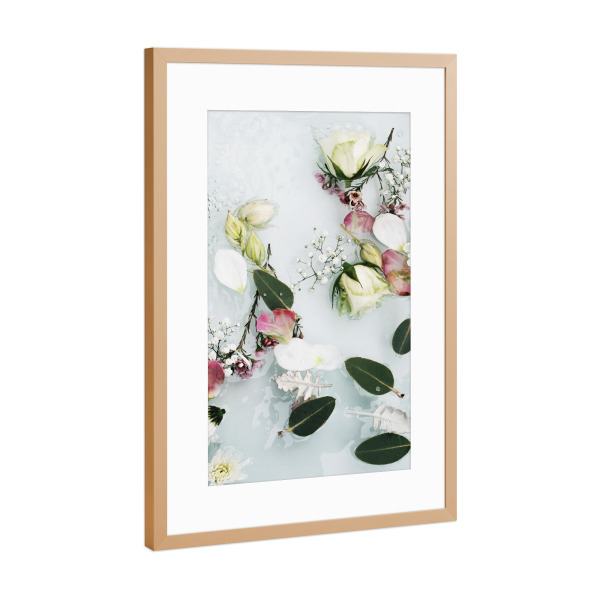Poster mit Rahmen Kupfer "Abstract Botanical Floral Art" artboxONE - Natur,Floral,Abstrakt