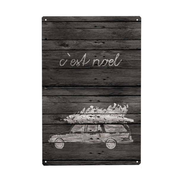 Holzbild "C'est Noel" artboxONE - Weihnachten