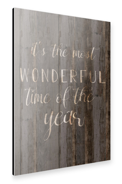 Alu-Dibond "The most wonderful time" 30x20 cm artboxONE