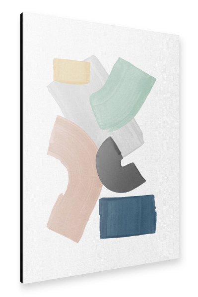 Alu-Dibond "Pastel Paint Blocks" 30x20 cm artboxONE