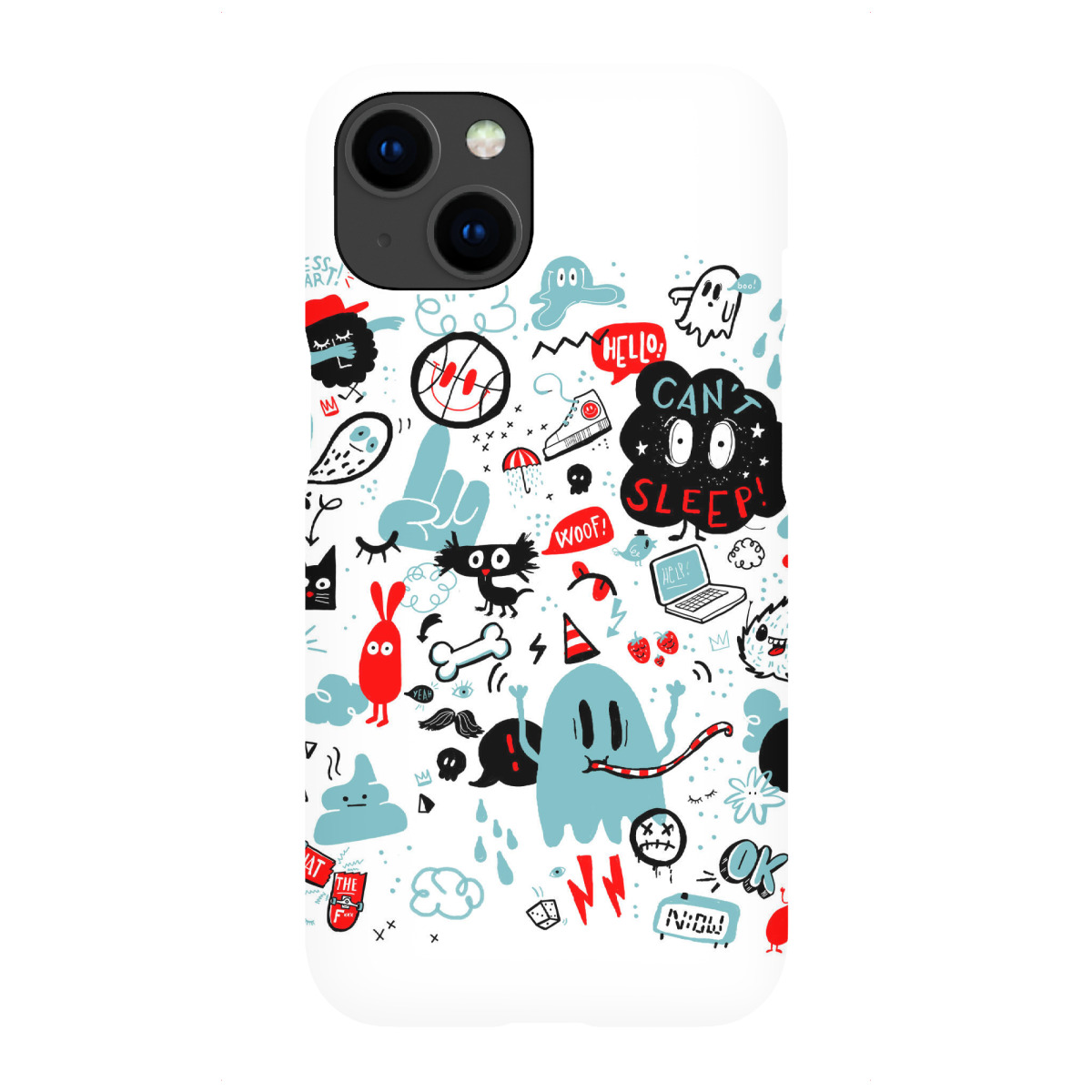 "Yeah! Doodle!"für iPhone - Premium-Case Handyhülle artboxONE