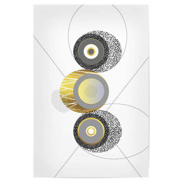 Poster 30x20 cm "Elegantes Design Nr. 1 | Gold" artboxONE - Abstrakt,Geometrie