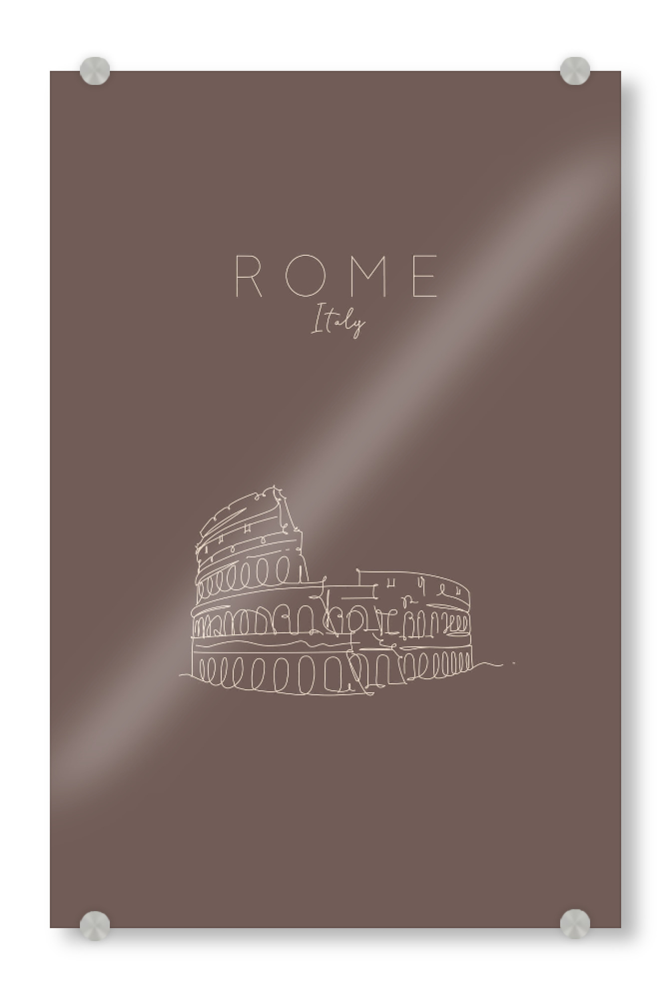 Acrylglasbild "Rome Colosseum brown color" artboxONE - Städte,Reise,Städte / Rom