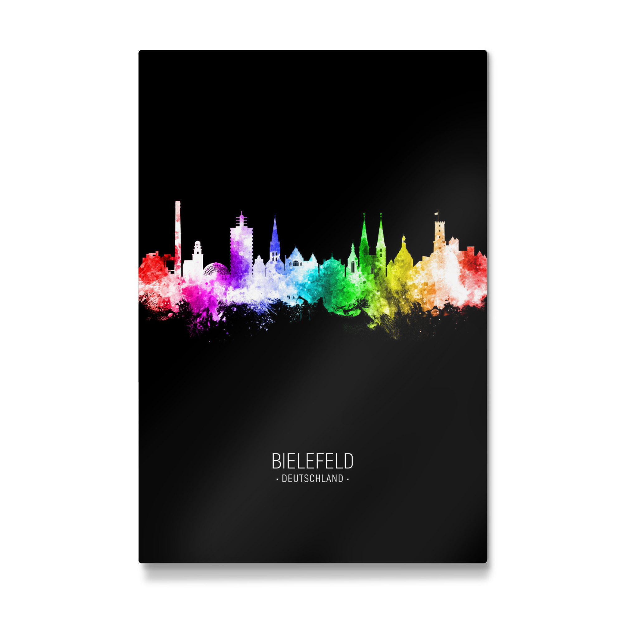 Galerie-Print "Bielefeld Skyline Colour Black" 30x20 cm artboxONE