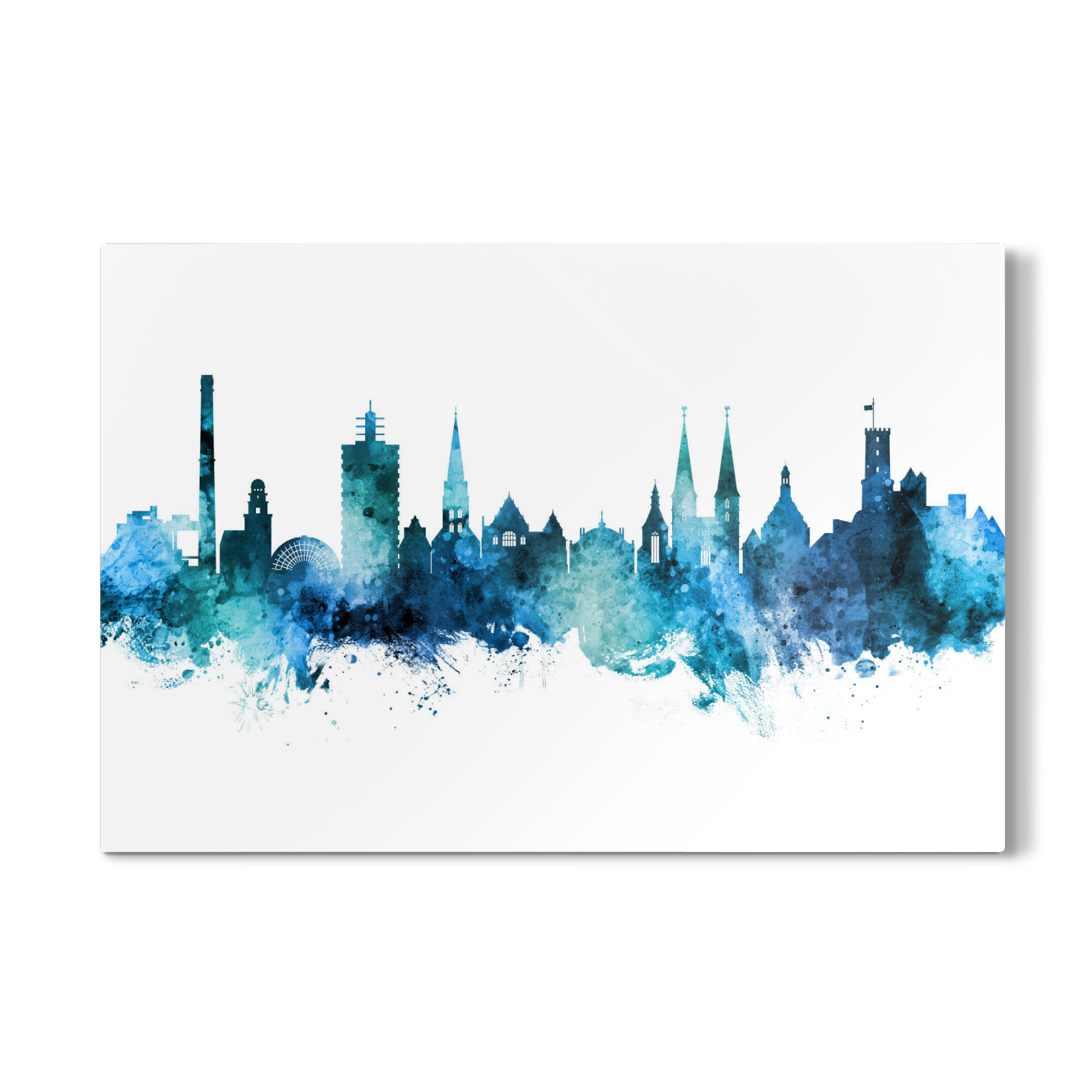 Galerie-Print "Bielefeld Germany Skyline Blue" 75x50 cm artboxONE