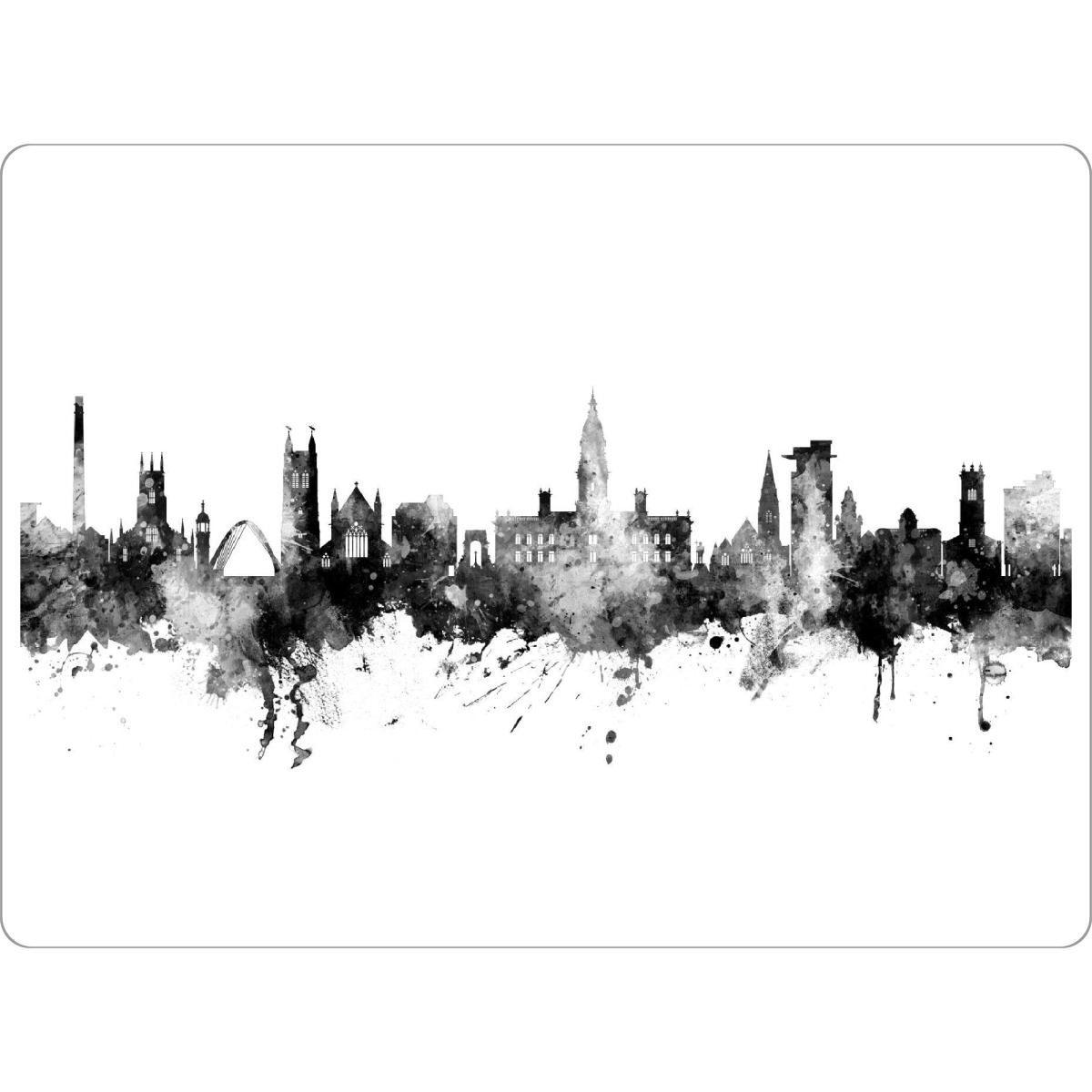 Tischset "Bolton England Skyline Black" artboxONE - Städte,Schwarzweiß