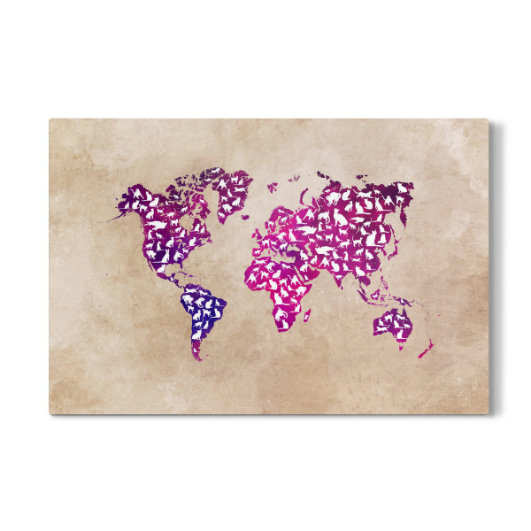 Galerie-Print "Cat world map" 30x20 cm artboxONE