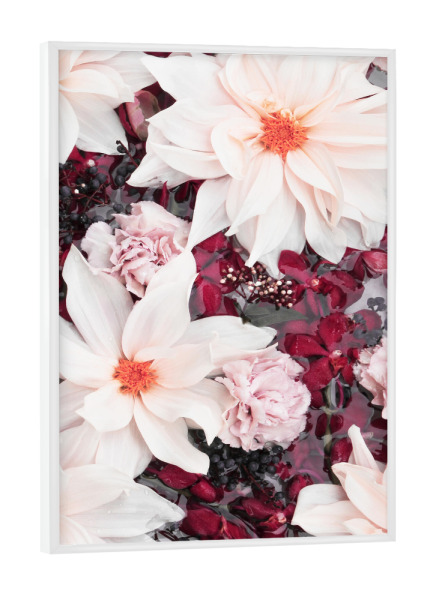 Poster mit weißem Rahmen "Burgundy Floral Photo" artboxONE - Natur,Floral,Für Mama