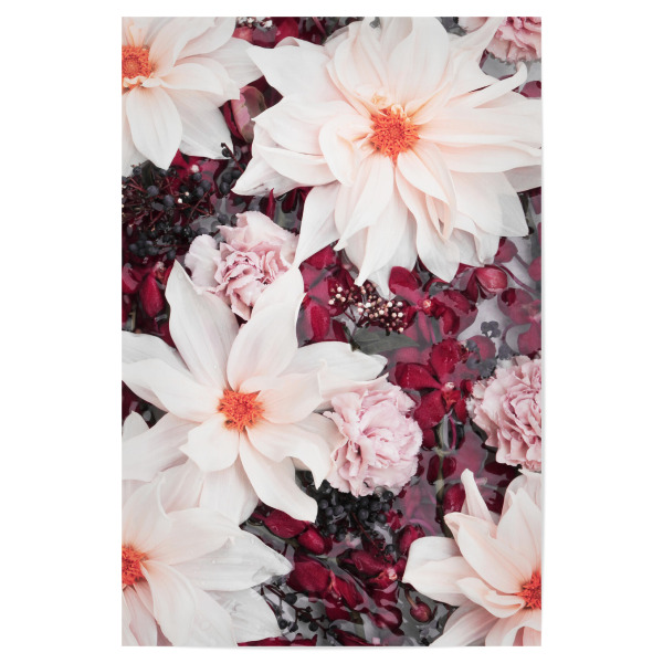 Poster "Burgundy Floral Photo" artboxONE - Natur,Floral,Für Mama