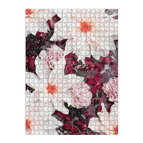 artboxONE Puzzle "Burgundy Floral Photo" artboxONE - Natur,Floral,Für Mama