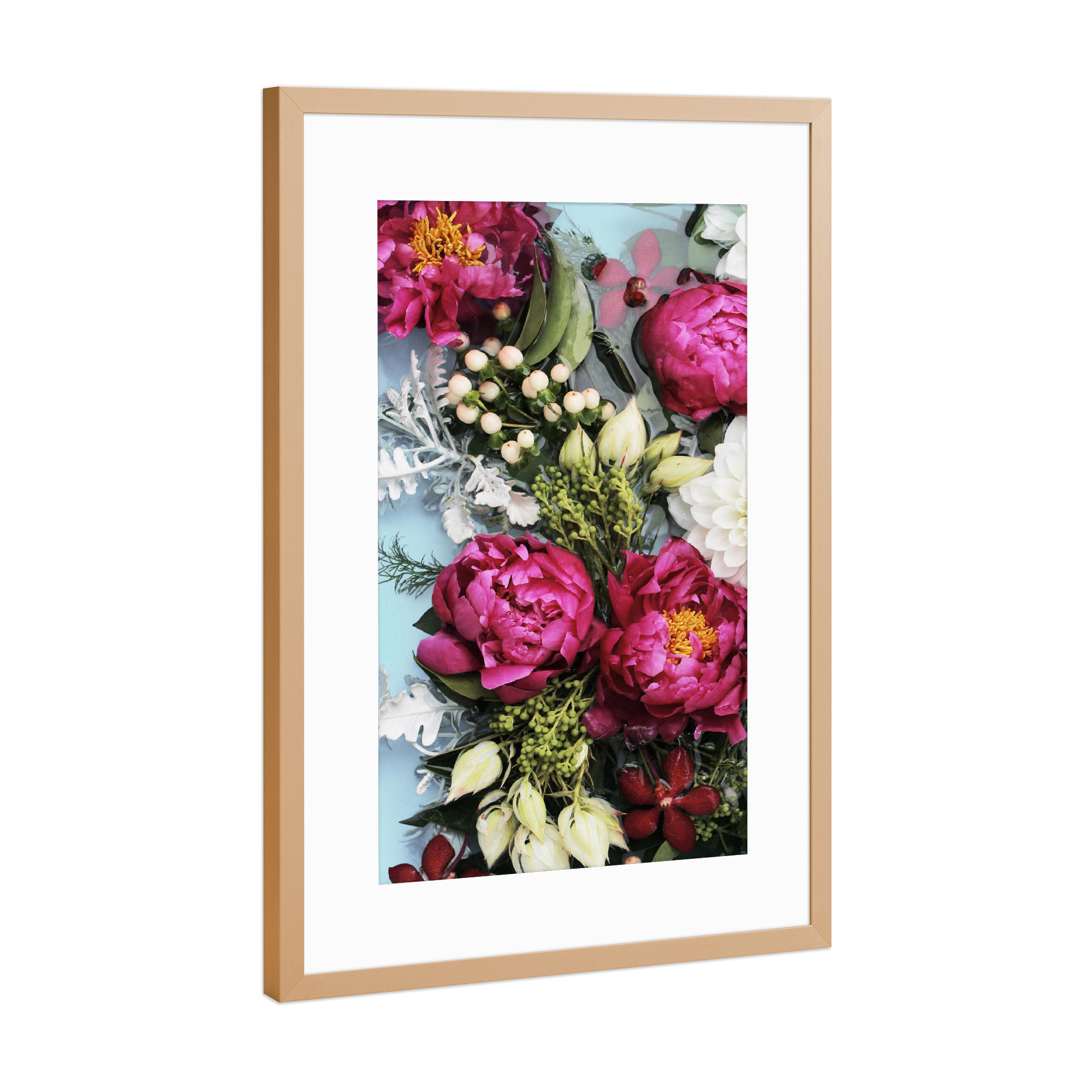 Poster mit Rahmen Kupfer "Colourful Floral Photograph" artboxONE - Natur,Floral