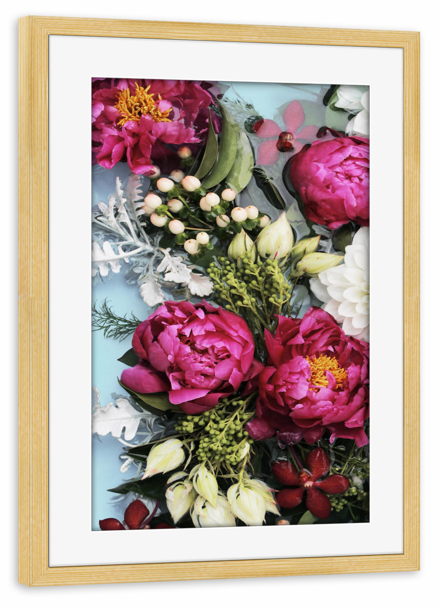 Poster mit Rahmen kiefer "Colourful Floral Photograph" artboxONE - Natur,Floral
