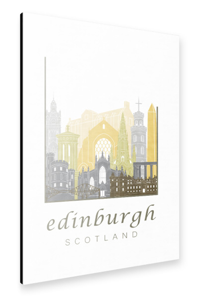 Alu-Dibond "Edinburgh skyline desert" 30x20 cm artboxONE