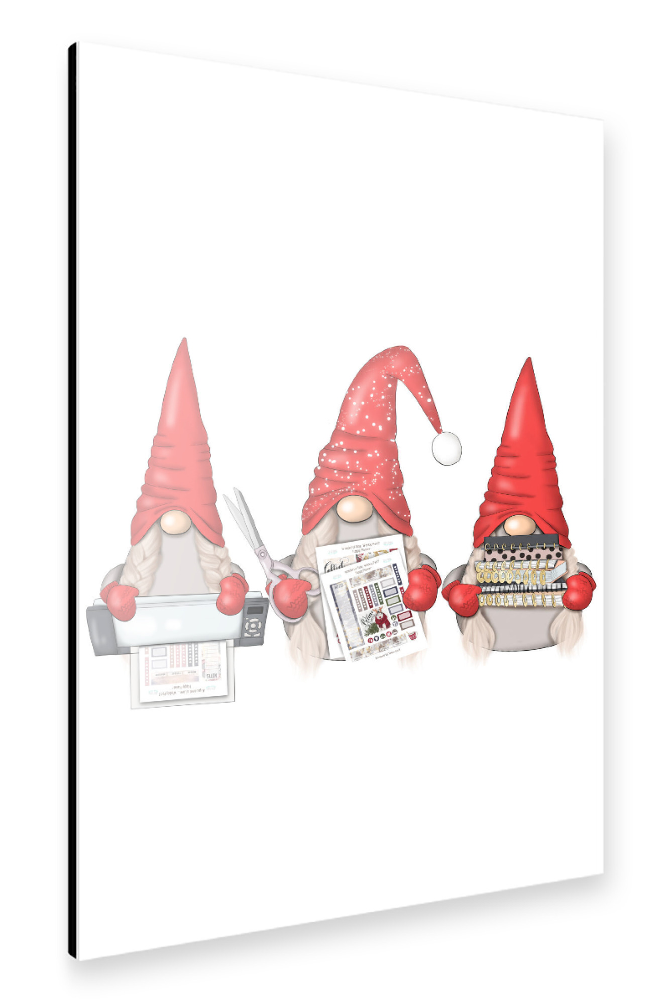 Alu-Dibond "Planner Gnomes" 75x50 cm artboxONE
