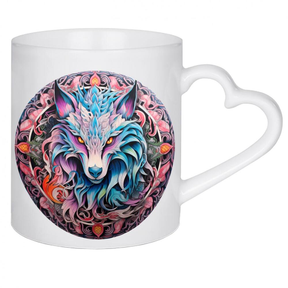 Herztasse "Mandala - Mystisch - Zephyr" artboxONE - Natur,Tiere,Abstrakt