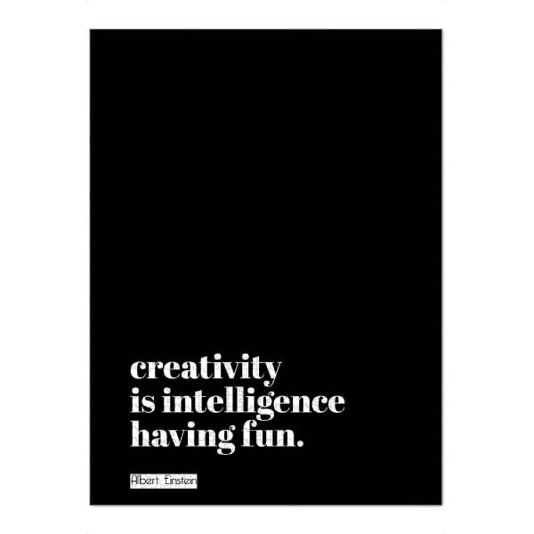 Puzzle Ravensburger "Creativity is intelligence (black)" artboxONE - Typografie